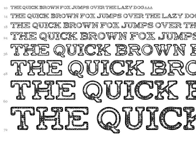 Factory font waterfall